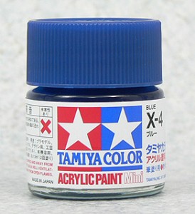 TAMIYA 壓克力系水性漆 10ml 亮光藍色 X-4